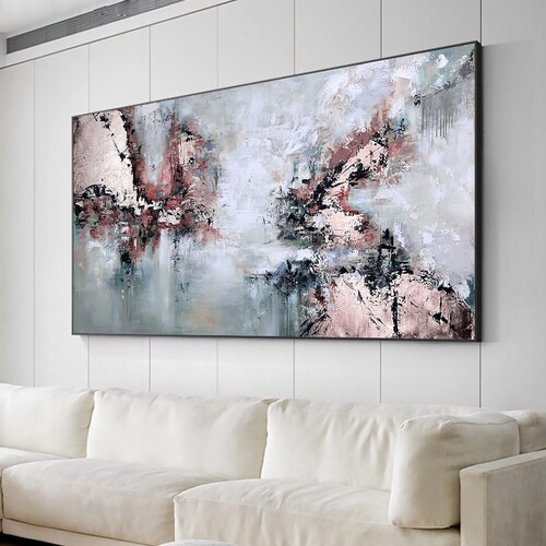 Shops Extra Large Abstract Textured Oil Painting on Canvas, Original Custom Modern Minimalist Hand-painted Acrylic Wall Art Living Room Home Decor