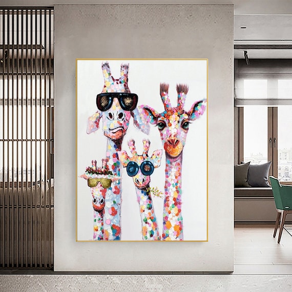 Abstract Giraffe Painting