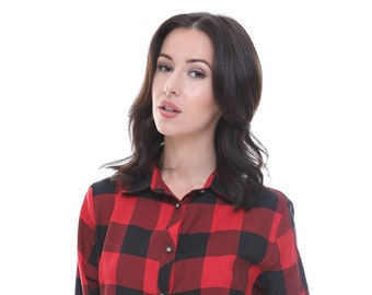 JW Anderson X Uniqlo Flannel Checked Longline Shirt Tartan Shirt