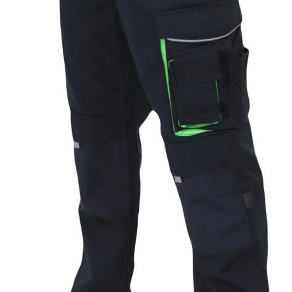 Men's Combat Cargo Work Trousers Knee Pad Pockets Safety Utility Heavy Duty Pants Pro Builder Multi Pockets Working Trouser.