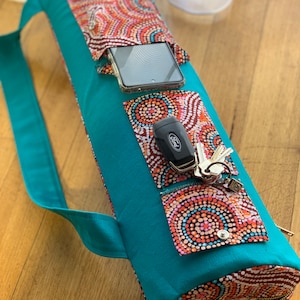 Pilates/Yoga Mat Carry Bag - Red Kangaroo Dreaming