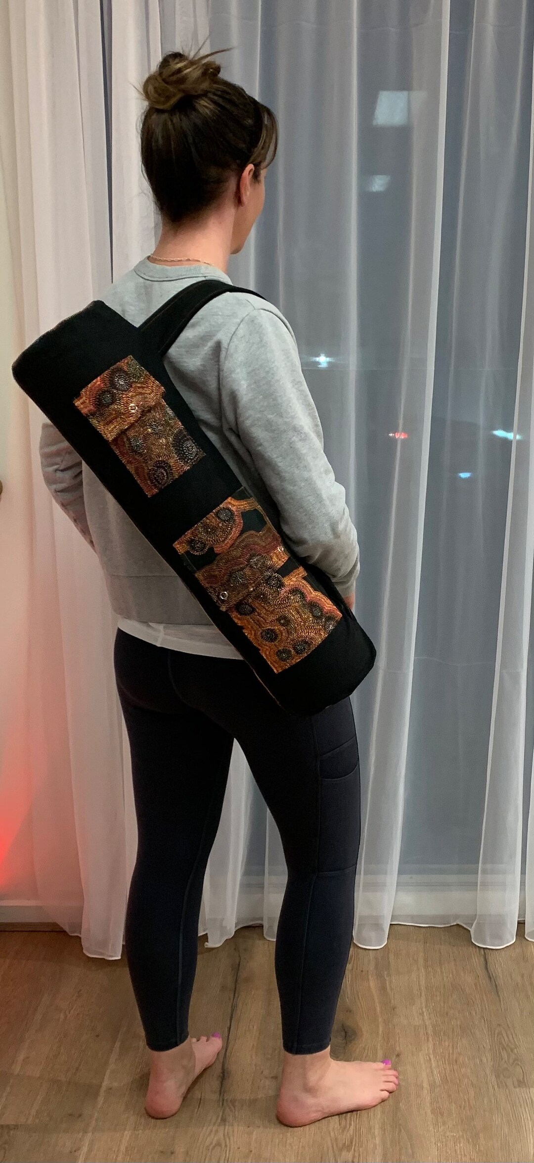 Pilates/yoga Mat Carry Bag Indigenous Dreamtime orange/blk Etsy