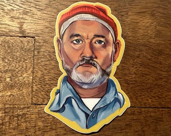Steve Zissou Bill Murray The Life Aquatic - Wes Anderson - gestanste stickers