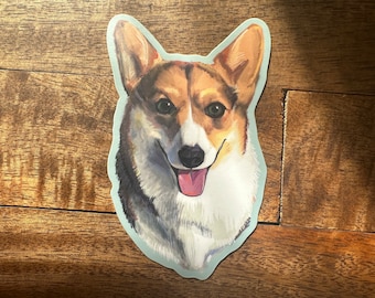 Welsh Corgi Dog Sticker - Waterdichte gestanste sticker
