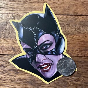 Catwoman - Batman Returns - Michelle Pfeiffer - Waterproof Die Cut Holographic Sticker image 3