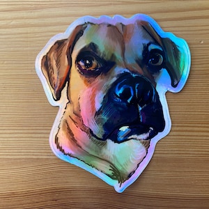 Puggle Dog Sticker - Waterproof  Die Cut Holographic Sticker
