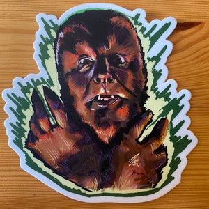 The Wolf Man - Lon Chaney Jr - Universal Monsters Die Cut Waterproof Stickers