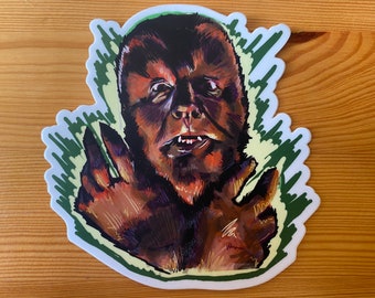 The Wolf Man - Lon Chaney Jr - universele monsters gestanste waterdichte stickers