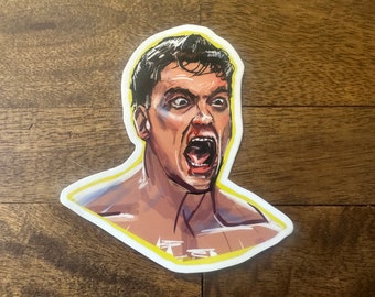 Jean-Claude Van Damme - Bloedsport - Frank Dux - Gestanste stickers