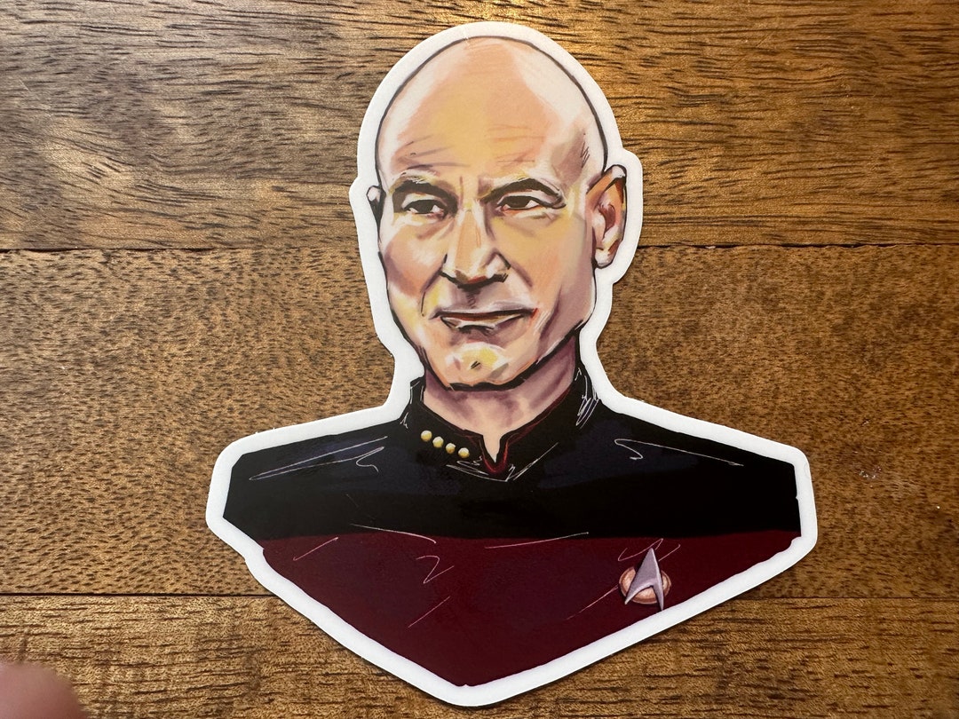 Jean Luc Picard - Patrick Stewart - Star Trek - Die Cut Stickers - Etsy