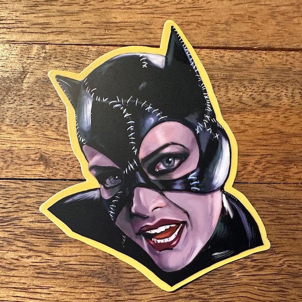 Catwoman - Batman Returns - Michelle Pfeiffer - Waterproof  Die Cut Holographic Sticker