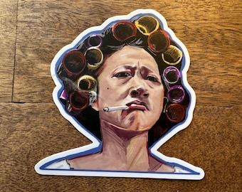 Kung Fu Hustle - Landlady -  Qiu Yuen - Die Cut Holographic Sticker