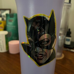 Catwoman - Batman Returns - Michelle Pfeiffer - Waterproof Die Cut Holographic Sticker image 5