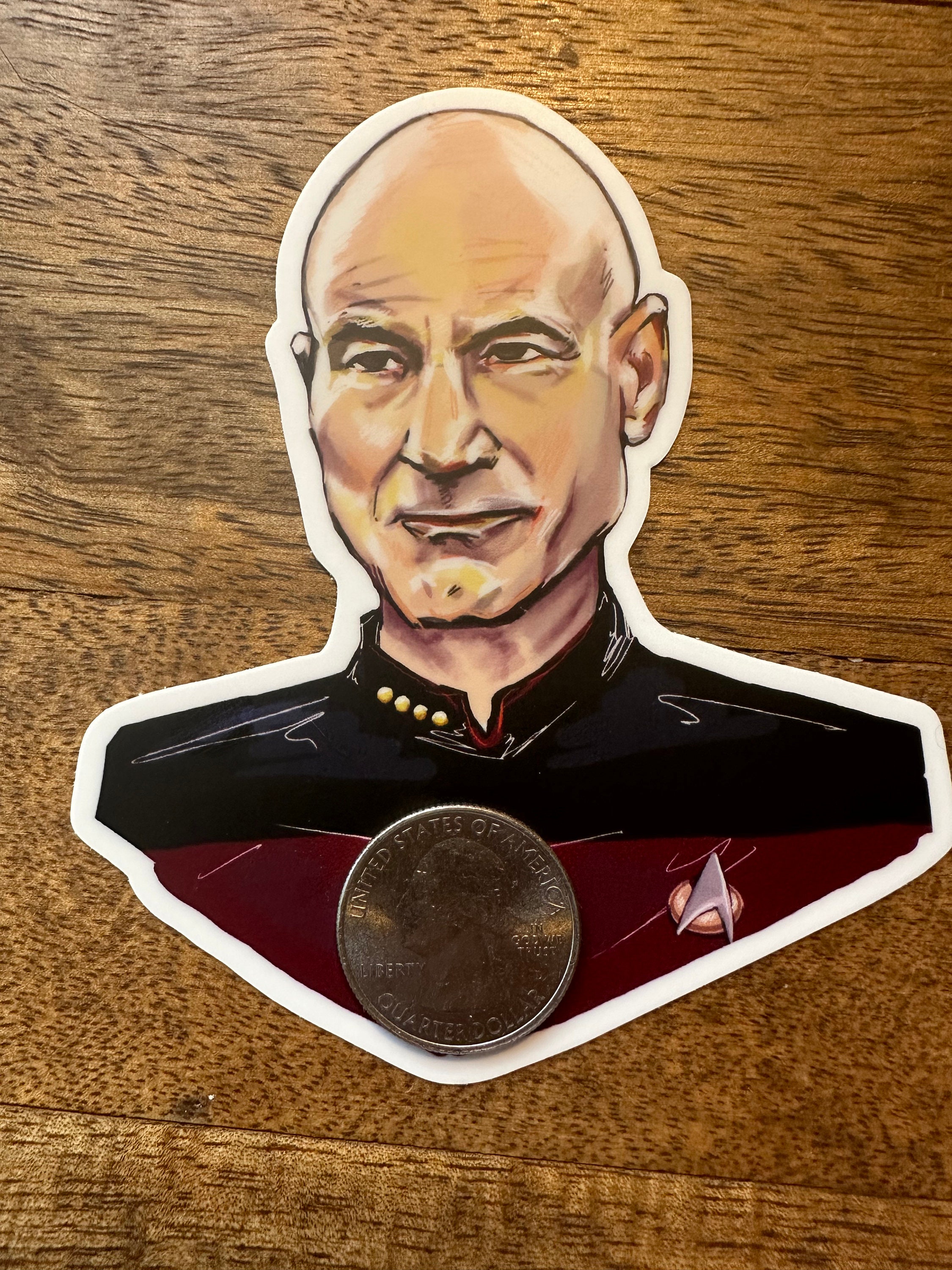 Jean Luc Picard - Patrick Stewart - Star Trek - Die Cut Stickers - Etsy