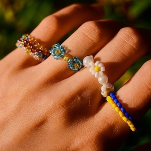 Rings made of pearls. (made individually)
