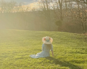 Homemade Colorful Straw Sun Hat for Women