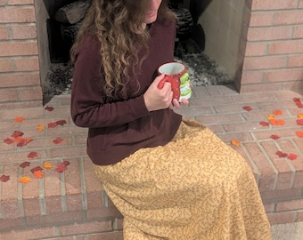 Fall Colors St. Anne Skirt, Womens Long Modest Skirts with Pocket