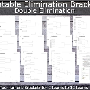 2, 3, 4, 5, 6, 7, 8, 9, 10, 11 en 12 Eliminatiebeugels, Toernooibeugels, Quizbeugels, Pingpongbeugels, Dubbele eliminatie