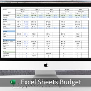 Simple Weekly Budget, Weekly Budget, Paycheck Budget, Easy Budget, Simple Budget, Excel Budget, Downloadable Budget,