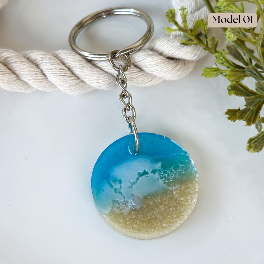 Coastal Bliss Round Keychain - Thumbnail 2