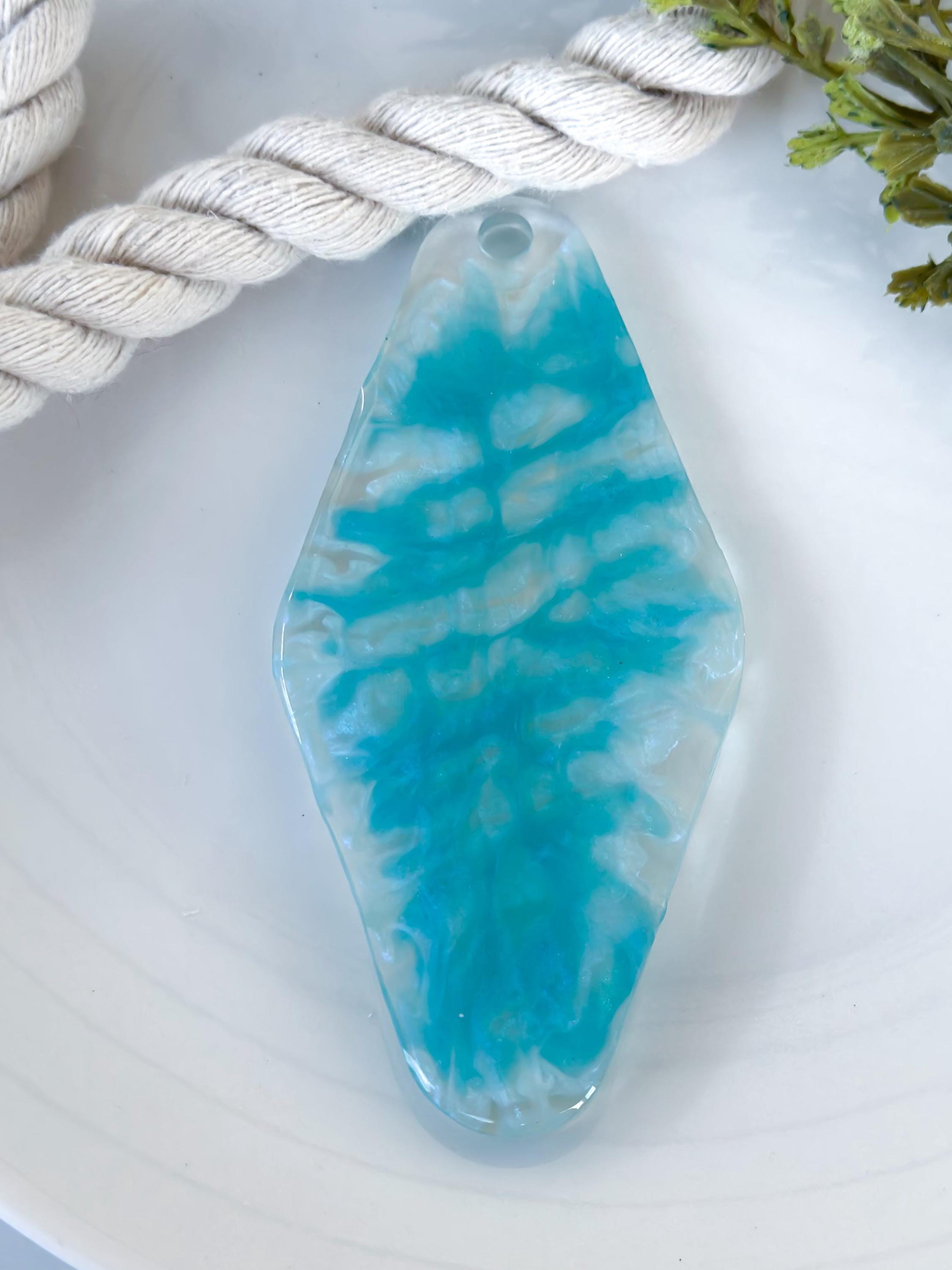 Diamond Shaped Resin Keychain
