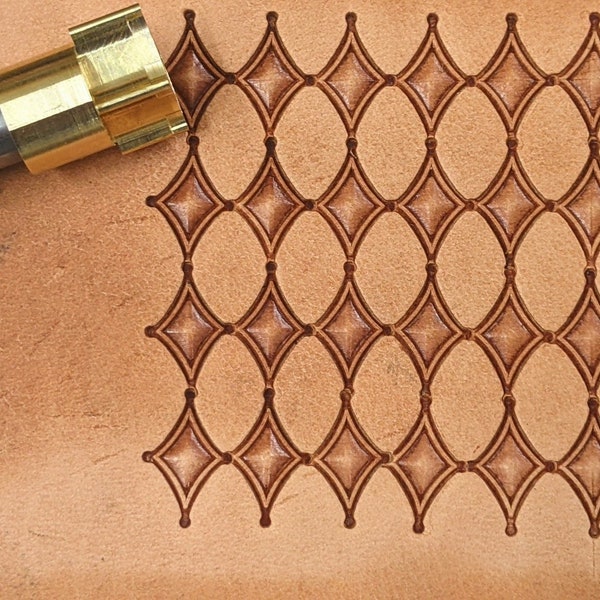 Hollow Box Diamond Brass Leather Craft Stamp #91