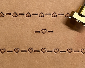 Heart Border Leather Stamp B181