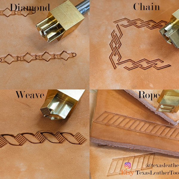 Western Border Brass Leather Stamp Set