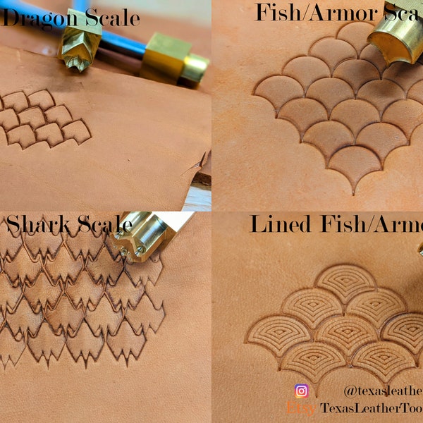 Leather Stamp Tools Dragon Scale Etsy