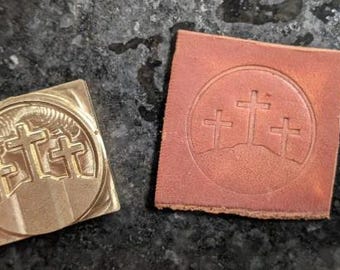 Calvary Crosses Plate Stamp