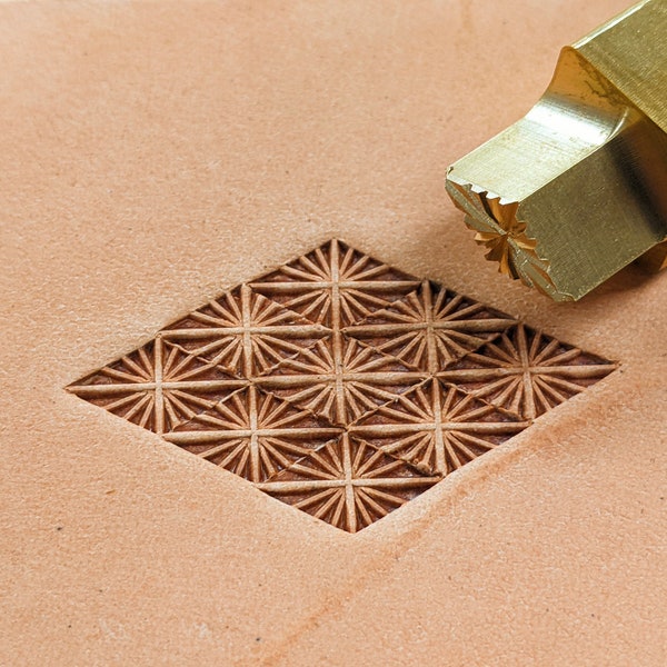 Sunburst Diamond Brass Leather Craft Stamp #56