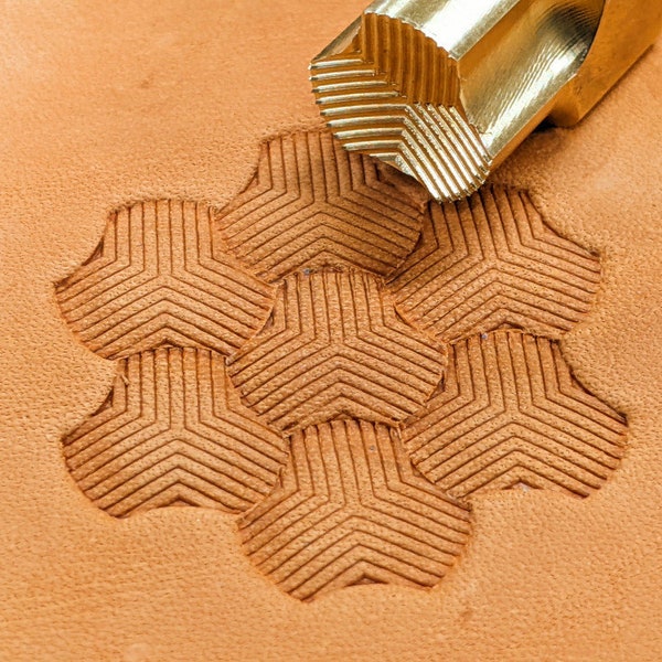 Lined Triweave Brass Leather Stamp