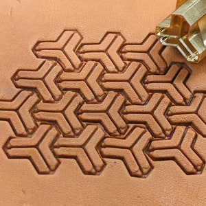 Minimalist Triweave Brass Leather Stamp