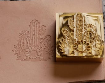 Cactus Flowers Plate Stamp