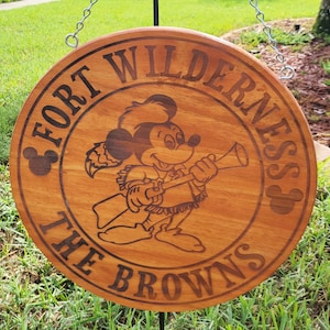 Fort Wilderness Camp Sign Disney Engraved