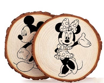 Wood Coaster Set - Disney custom Engraved