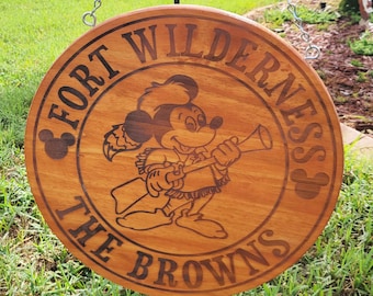 Fort Wilderness Camp Sign Disney Engraved