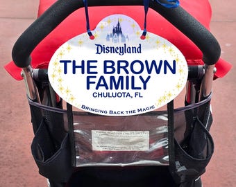 Disneyland Dreams Stroller Full Color Acrylic Nametag Sign 10"