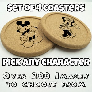 Posavasos Disney - Corcho redondo de 10 cm