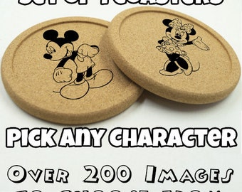 Disney Coaster Set - 4" Round Cork
