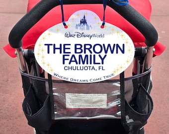 Disney World Dreams Stroller Full Color Acrylic Nametag Sign 10"