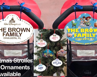 Disney Stroller Name Tag – Cast Member Inspired, Custom Engraved or Acrylic
