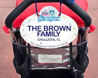 Disneyland Today Stroller Full Color Acrylic Nametag Sign 10"