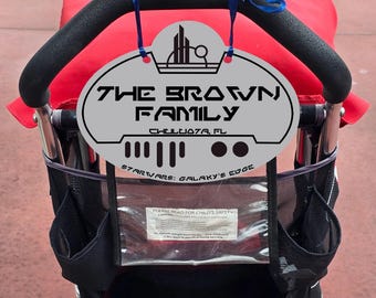 Disney Galaxy's Edge Stroller Full Color Acrylic Nametag Sign 10"