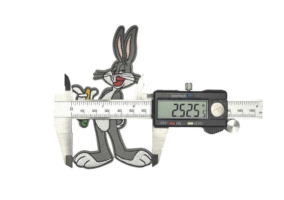 Embroidered Gray Rabbit Patch: Cheeky Cartoon Bun… - image 2