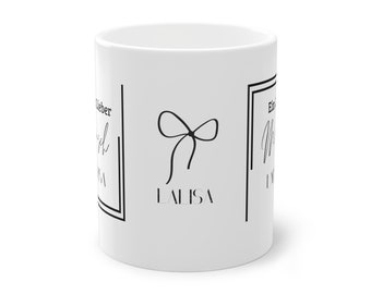 Lieber Mensch-05-ceramic with a glossy finish Mug, 11oz 330 ml Personalize name-MADE in Germany