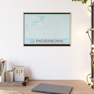 3 Color differences Map Posters with Persolization place and Text Wooden Frame matte/Satin image 9