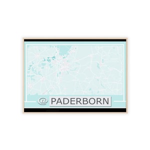 3 Color differences Map Posters with Persolization place and Text Wooden Frame matte/Satin image 1