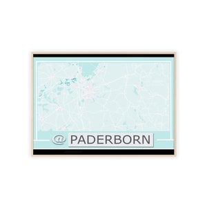 3 Color differences Map Posters with Persolization place and Text Wooden Frame matte/Satin image 4