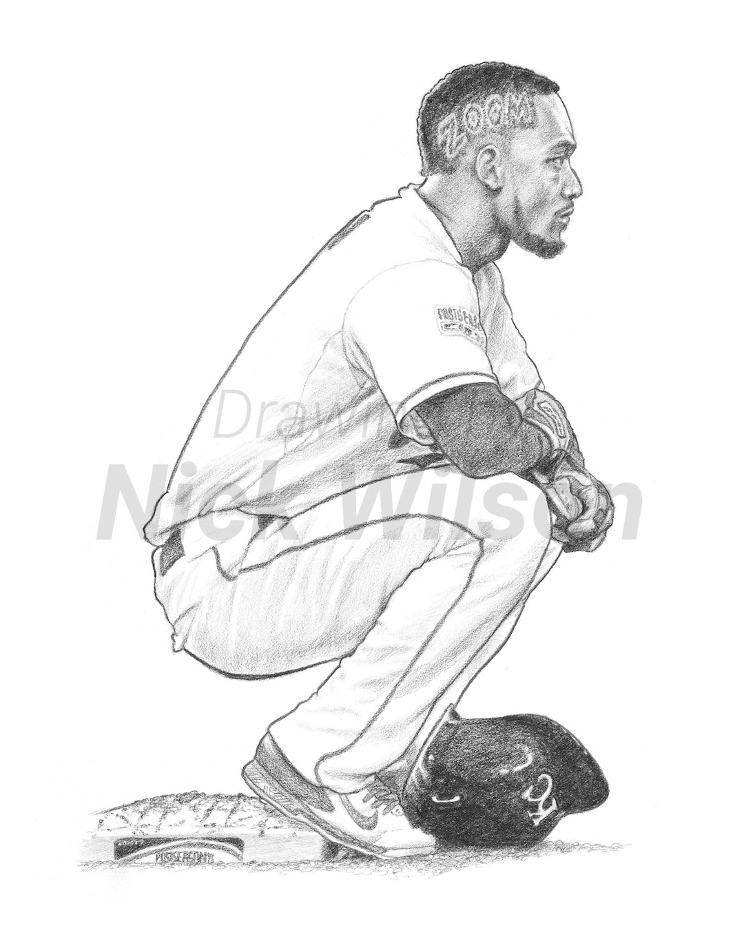 Jarrod Dyson Pencil Art Print Etsy